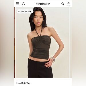Reformation Chocolate Halter Top